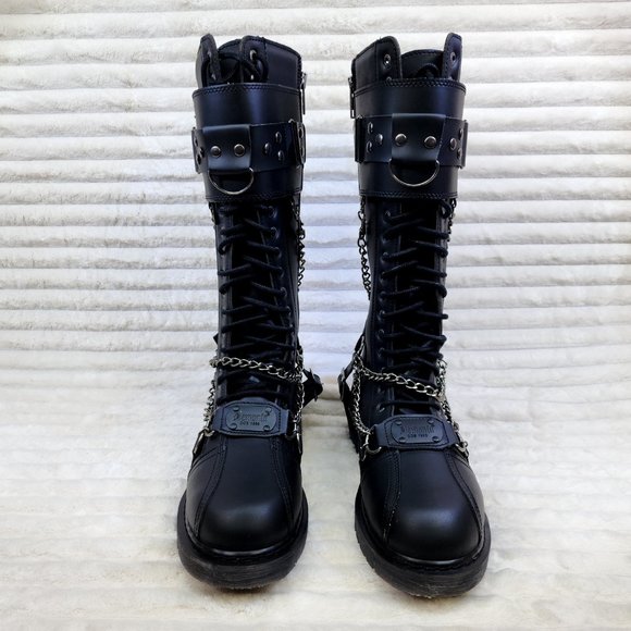 Demonia Bolt 18 Eyelet Knee High Combat Boot main image 7